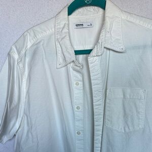 Sonoma Men's Classic White Button Down short sleeve Shirt size xl